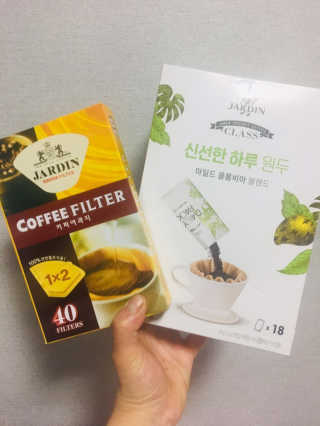 (주)쟈뎅 [쟈뎅] 클래스 신선한 하루 원두+여과지 SET — 5점을 준 리뷰어가 2019년 3월 올린 사용 사진