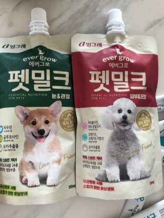 [빙그레] 에버그로 생유산균 1봉（10포입）+펫밀크2팩 — 5점을 준 리뷰어가 2019년 5월 올린 사용 사진