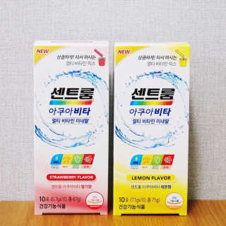 센트룸 아쿠아비타 레몬향, 딸기향 — 4점을 준 리뷰어가 2019년 5월 올린 사용 사진
