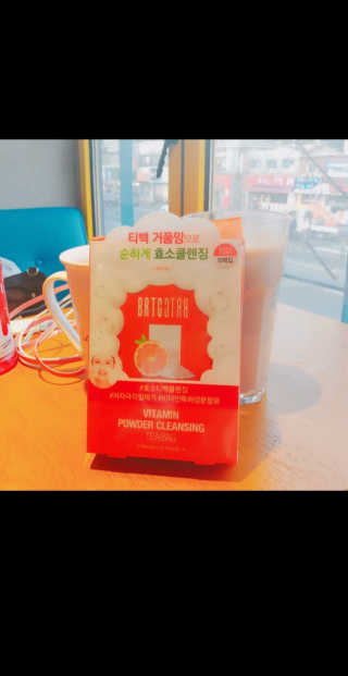 비알티씨 V10 파우더 클렌징 티백 2종 — 5점을 준 리뷰어가 2019년 2월 올린 사용 사진