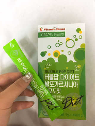 비타민하우스 버블팝 다이어트 발포가르시니아 청포도/복숭아 — 5점을 준 리뷰어가 2017년 5월 올린 사용 사진
