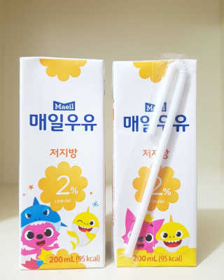 매일우유 멸균 매일우유 저지방 2프로 멸균 핑크퐁 에디션 6입 — 5점을 준 리뷰어가 2018년 1월 올린 사용 사진