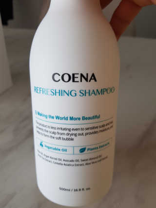 코에나샴푸 500ml — 5점을 준 리뷰어가 2019년 7월 올린 사용 사진