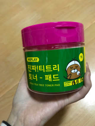미플레이 진짜 티트리 토너 패드 — 3.67점을 준 리뷰어가 2018년 11월 올린 사용 사진