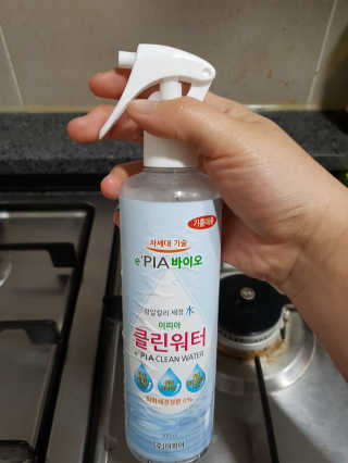 이피아 유해화학물질 없는 알칼리전해수 세정제 클린워터 — 5점을 준 리뷰어가 2018년 1월 올린 사용 사진