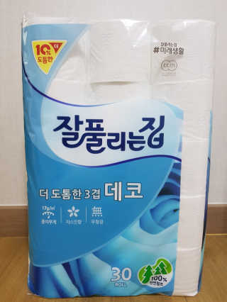 잘풀리는집 더 도톰한 3겹 데코 30롤 — 5점을 준 리뷰어가 2018년 5월 올린 사용 사진