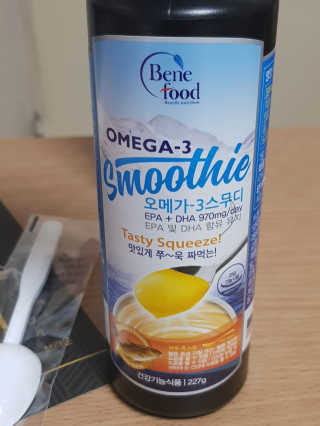 오메가-3스무디 [오메가스무디] 짜먹는 오메가3 DHA 임산부 어린이 — 3점을 준 리뷰어가 2019년 5월 올린 사용 사진