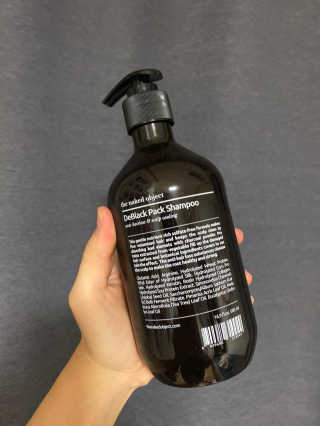 the naked object [탈모볼륨샴푸] 디블랙 팩 샴푸 — 3점을 준 리뷰어가 2020년 2월 올린 사용 사진