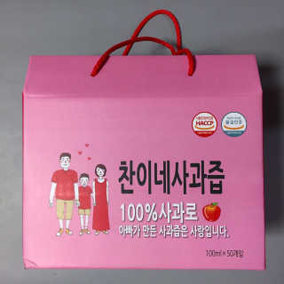 찬이네과수원 찬이네_사과즙 1BOX 50개입 — 5점을 준 리뷰어가 2018년 3월 올린 사용 사진