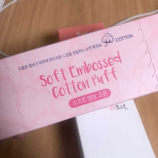 프레티 복숭아 토너 + 소프트 엠보 코튼 화장솜 — 4점을 준 리뷰어가 2019년 4월 올린 사용 사진