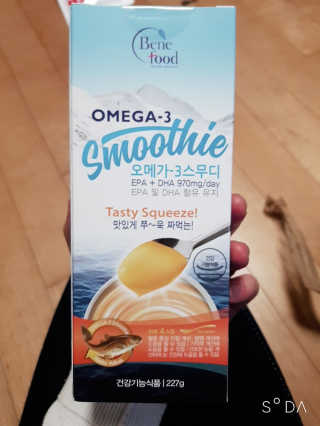 오메가-3스무디 [오메가스무디] 짜먹는 오메가3 DHA 임산부 어린이 — 4.5점을 준 리뷰어가 2019년 3월 올린 사용 사진
