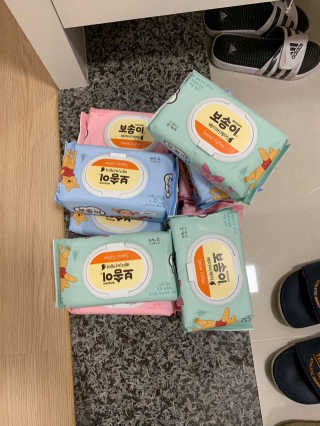 보솜이 아기물티슈 베이비케어 푸에디션 캡 74매 10입 — 5점을 준 리뷰어가 2019년 4월 올린 사용 사진