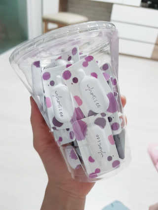 야시엔코 앰플수면팩 퍼플 — 2점을 준 리뷰어가 2019년 2월 올린 사용 사진