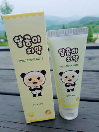 달곰이 어린이 치약+어린이 칫솔 SET — 5점을 준 리뷰어가 2018년 5월 올린 사용 사진