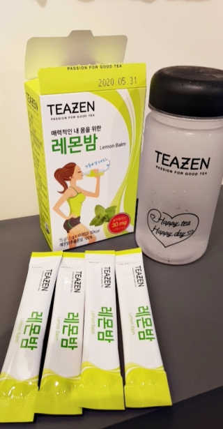 티젠 레몬밤 + 마이보틀 — 4.67점을 준 리뷰어가 2018년 7월 올린 사용 사진