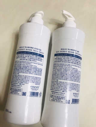 (주)에네스티 믹스베리 단백질 폭탄 샴푸 1000g — 4.5점을 준 리뷰어가 2020년 1월 올린 사용 사진