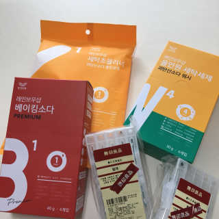 레인보우샵 올인원세탁세제,베이킹소다 스틱포6개입+세탁조클리너 — 5점을 준 리뷰어가 2018년 4월 올린 사용 사진