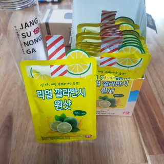 장수농가 리얼깔라만시 원샷 50ml 10팩+보틀 — 5점을 준 리뷰어가 2019년 5월 올린 사용 사진