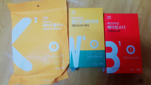 올인원세탁세제,베이킹소다 스틱포6개입+세탁조클리너 리뷰 사진