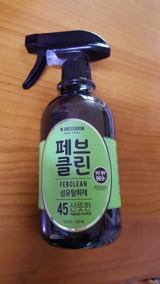 더블유드레스룸 페브클린 500ml — 3점을 준 리뷰어가 2018년 8월 올린 사용 사진