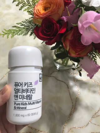 네츄럴굿띵스 퓨어 키즈 멀티비타민 앤 미네랄 30일분 — 5점을 준 리뷰어가 2018년 4월 올린 사용 사진