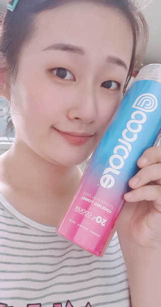 쿨코어 쿨링타월 — 5점을 준 리뷰어가 2019년 7월 올린 사용 사진