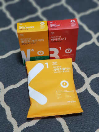 레인보우샵 올인원세탁세제,베이킹소다 스틱포6개입+세탁조클리너 — 4.33점을 준 리뷰어가 2018년 4월 올린 사용 사진