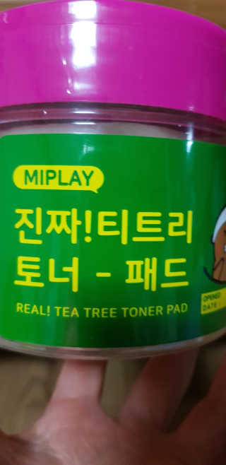 미플레이 진짜 티트리 토너 패드 — 4.83점을 준 리뷰어가 2018년 11월 올린 사용 사진
