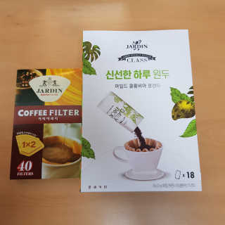 (주)쟈뎅 [쟈뎅] 클래스 신선한 하루 원두+여과지 SET — 5점을 준 리뷰어가 2019년 3월 올린 사용 사진