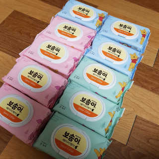 보솜이 아기물티슈 베이비케어 푸에디션 캡 74매 10입 — 5점을 준 리뷰어가 2019년 4월 올린 사용 사진