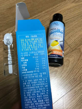 오메가-3스무디 [오메가스무디] 짜먹는 오메가3 DHA 임산부 어린이 — 4점을 준 리뷰어가 2019년 5월 올린 사용 사진