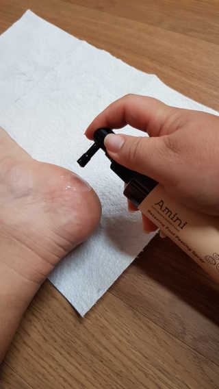 아미니 릴렉싱 풋 필링 스프레이 — 3점을 준 리뷰어가 2019년 8월 올린 사용 사진