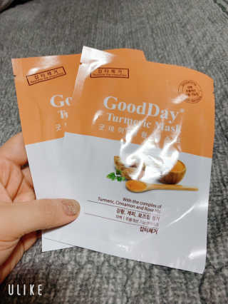 GoodDay Skincare GoodDay 강황 마스크 — 3.5점을 준 리뷰어가 2019년 6월 올린 사용 사진