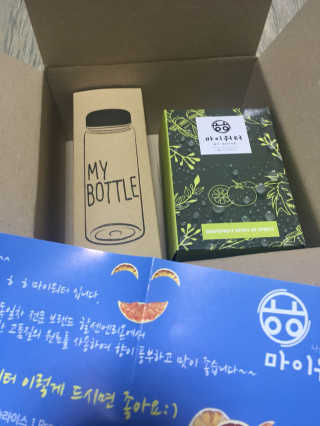 ㅎㅎ마이워터 과일워터팩+전용보틀_레몬파인애플 — 5점을 준 리뷰어가 2017년 12월 올린 사용 사진