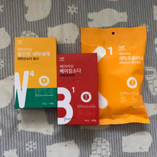 레인보우샵 올인원세탁세제,베이킹소다 스틱포6개입+세탁조클리너 — 3.83점을 준 리뷰어가 2018년 4월 올린 사용 사진