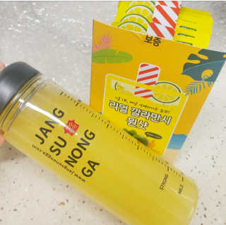 장수농가 리얼깔라만시 원샷 50ml 10팩+보틀 — 5점을 준 리뷰어가 2019년 4월 올린 사용 사진