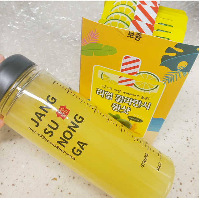 장수농가 리얼깔라만시 원샷 50ml 10팩+보틀 리뷰 사진