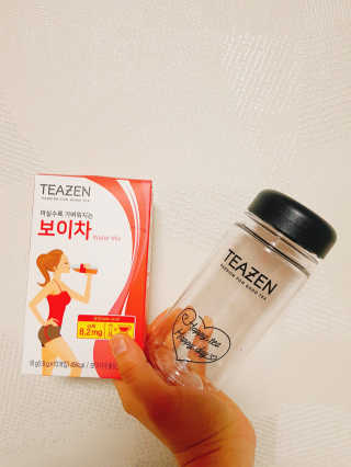 티젠 보이차 + 마이보틀 세트 — 5점을 준 리뷰어가 2018년 6월 올린 사용 사진