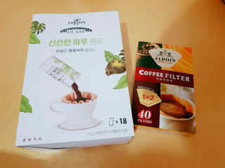(주)쟈뎅 [쟈뎅] 클래스 신선한 하루 원두+여과지 SET — 5점을 준 리뷰어가 2019년 3월 올린 사용 사진