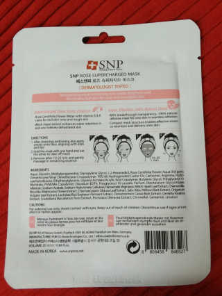 SNP Supercharged Mask_Rose Centifoli Flower — 4.5점을 준 리뷰어가 2019년 1월 올린 사용 사진
