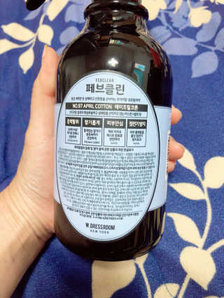 더블유드레스룸 페브클린 500ml — 5점을 준 리뷰어가 2018년 9월 올린 사용 사진
