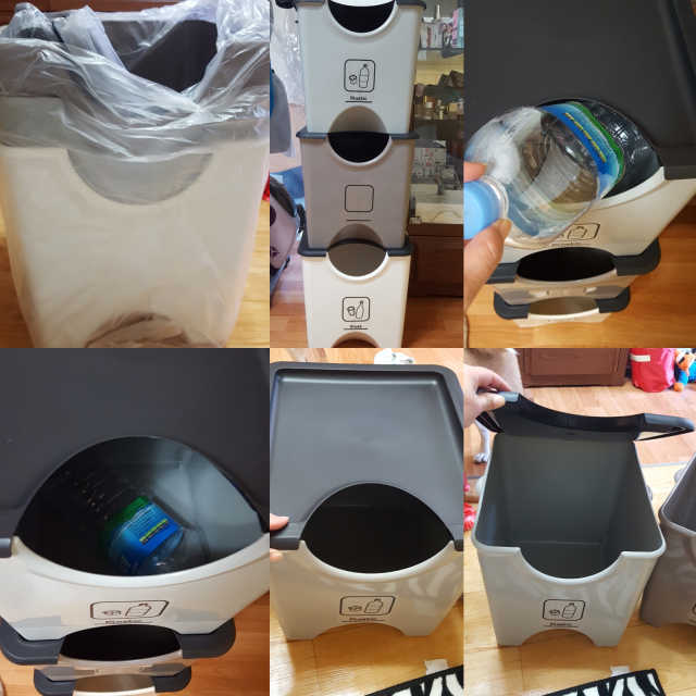 플라팜 에코홀릭 모던 분리수거함 3단 리뷰 사진