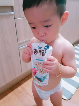 [매일유업] 맘마밀 안심밥상 6개입 — 5점을 준 리뷰어가 2019년 8월 올린 사용 사진