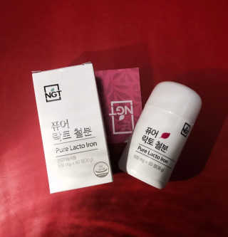 네츄럴굿띵스 퓨어 락토 철분 60일분 — 4점을 준 리뷰어가 2018년 2월 올린 사용 사진