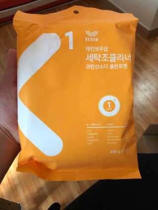 레인보우샵 올인원세탁세제,베이킹소다 스틱포6개입+세탁조클리너 — 4.67점을 준 리뷰어가 2018년 4월 올린 사용 사진