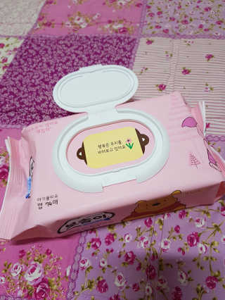 보솜이 아기물티슈 베이비케어 푸에디션 캡 74매 10입 — 5점을 준 리뷰어가 2019년 4월 올린 사용 사진