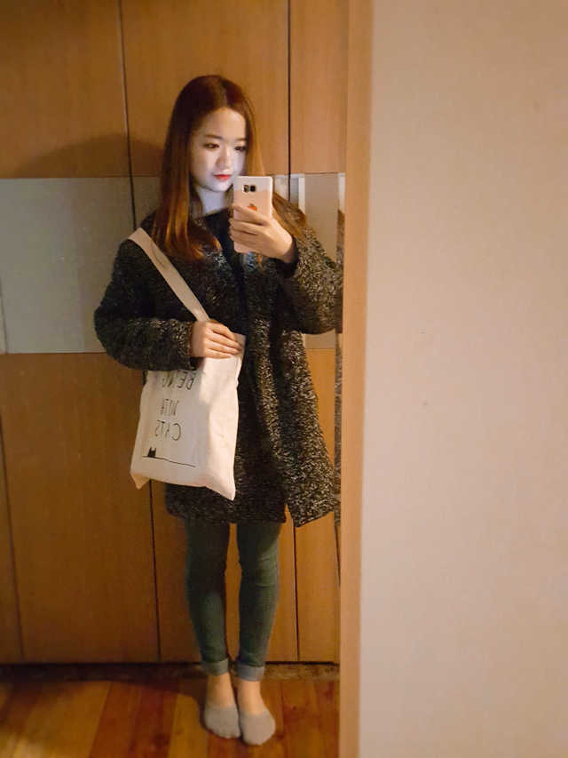 빙위드캣 에코백 화이트 리뷰 사진