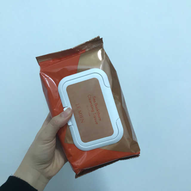르미엔 씨벅톤 클렌징 티슈 리뷰 사진