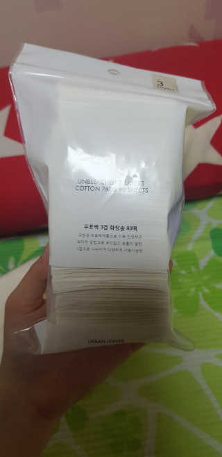 어반리브즈 프리미엄 화장솜 트라이얼 SET — 4점을 준 리뷰어가 2019년 8월 올린 사용 사진