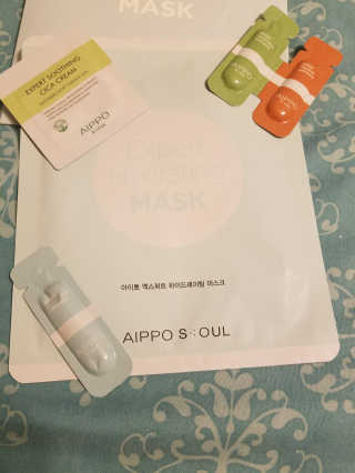 아이뽀 모든 피부 타입을위한 AIPPO Expert Hydrating Mask — 4점을 준 리뷰어가 2018년 2월 올린 사용 사진